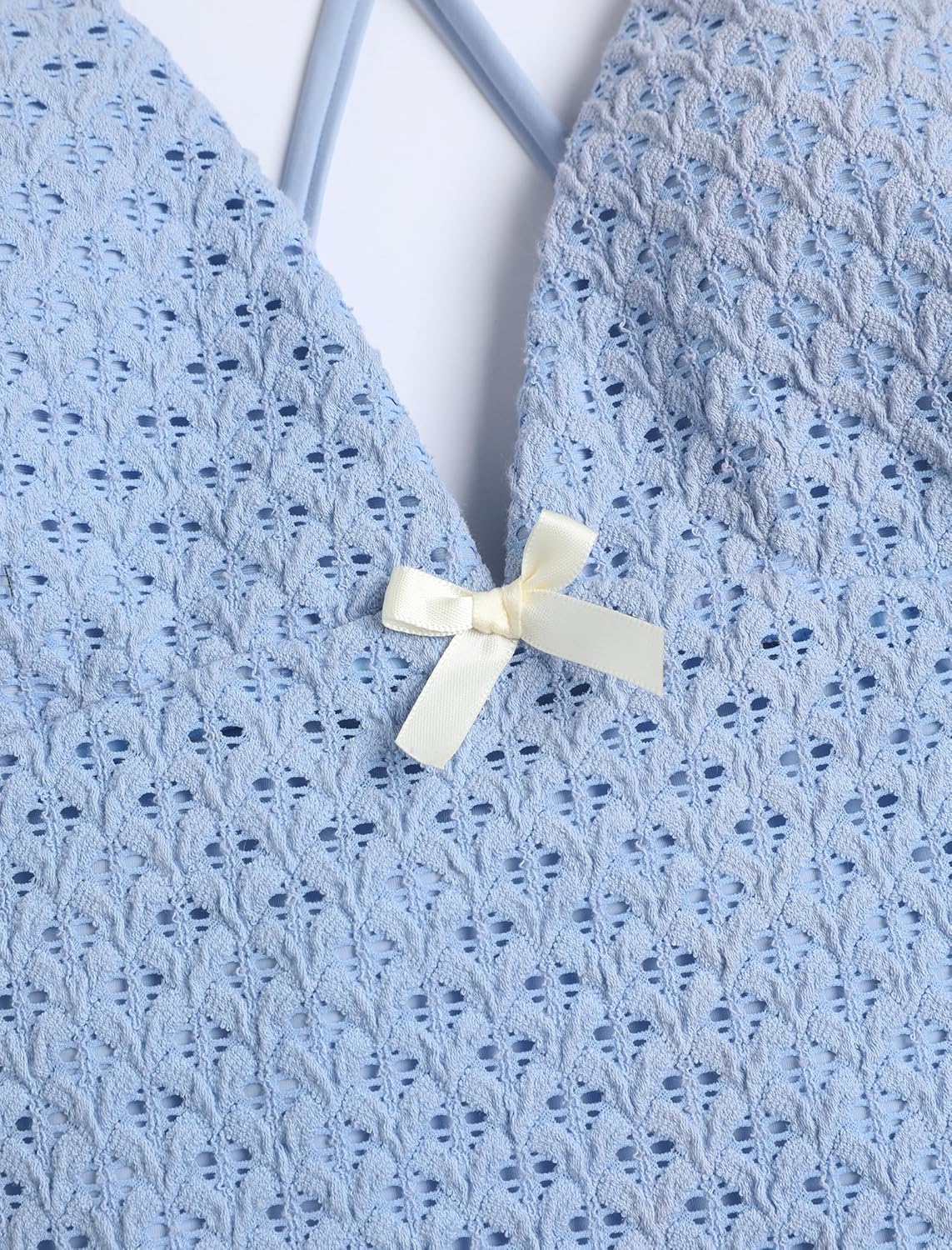 ZAFUL Women's Tankini Set V Neck Tummy Control Floral Printed Tie Side Thong Bikini Swimsuits 2 Piece Bathing Suits - Image 4