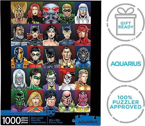 Miniatura 7 de AQUARIUS DC Comics Puzzle Cast Faces (rompecabezas de 1000 piezas) – Mercancía y coleccionables con licencia oficial de DC Comics – Sin