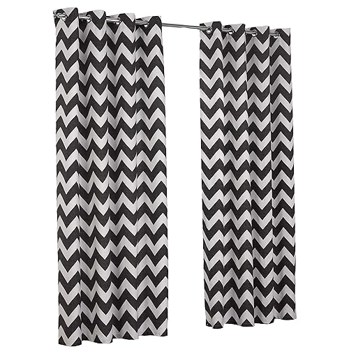 Black Patterned Curtains Amazon Co Uk