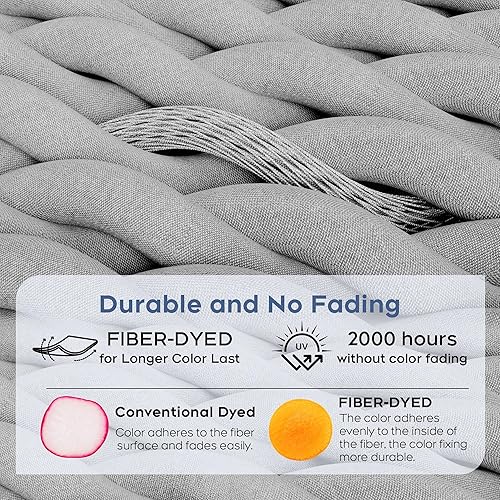 Miniatura 3 de Brafab Juego de muebles de patio de ratán de polietileno con cojín lavable, muebles de conversación al aire libre para jardín, piscina, balcón, beige