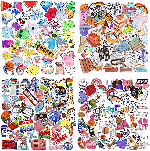 HAUTOCO 200 calcomanías estéticas impermeables para botellas de agua calcomanías motivadoras inspiradoras para laptop teléfono monopatín equipaje