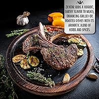 Vista 9 de Juego de especias Sumac and Zaatar - Paquete de condimentos de Oriente Medio Auténtico Zahatar (1.8 onzas) y zumaque premium (4.6 onzas) Mezcla