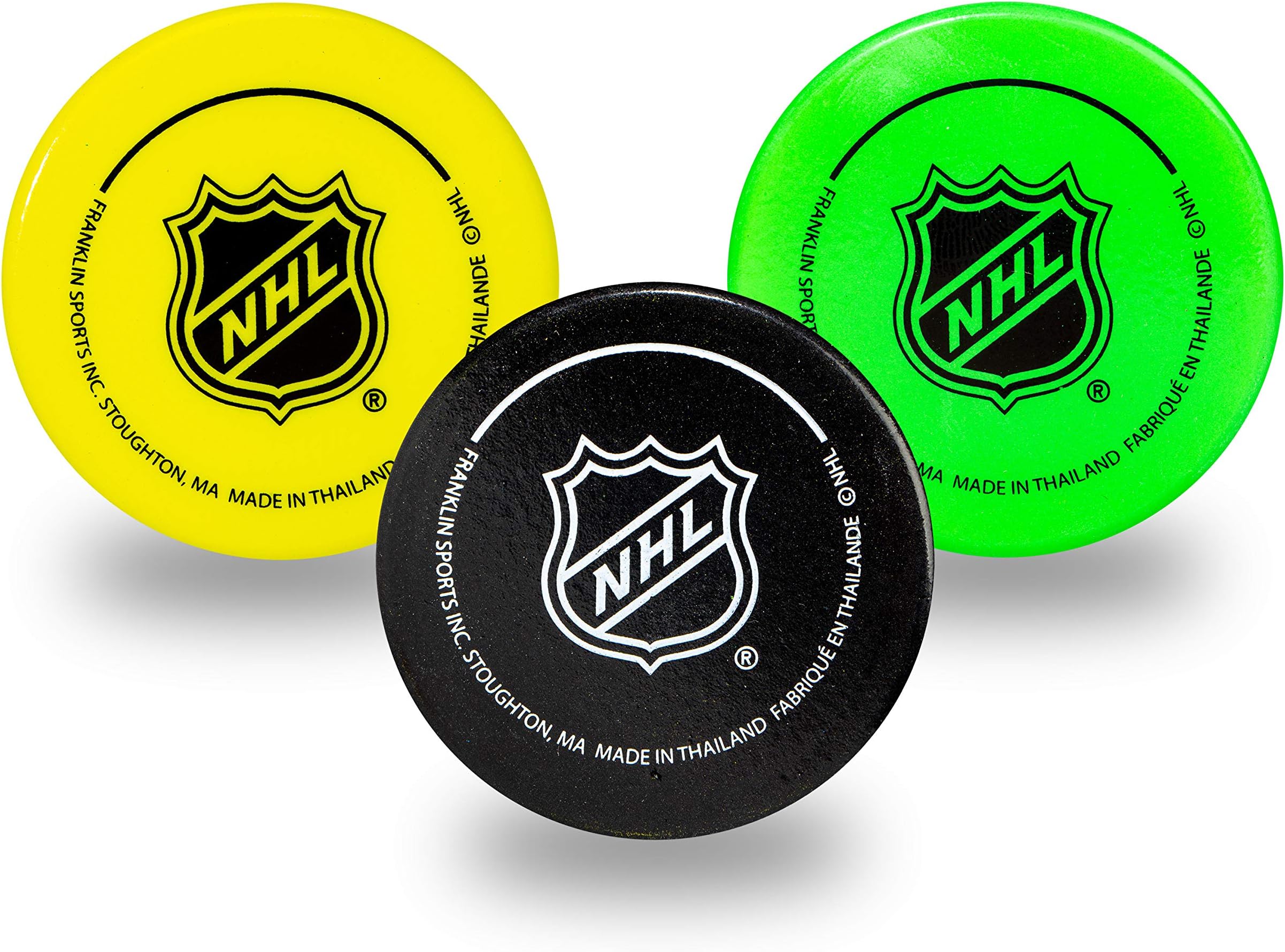 Mini Foam Hockey Pucks - Indoor Knee Hockey Pucks for Kids - 3 Soft Foam Pack - Assorted Colors