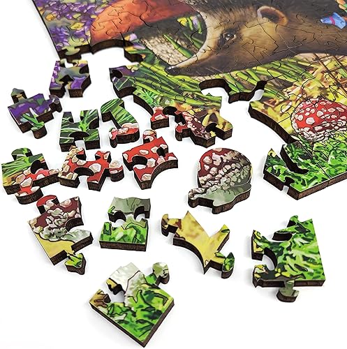 Miniatura 5 de Rompecabezas de madera para adultos, piezas de forma única, fabricado en los Estados Unidos por FoxSmartBox - 240 piezas - Majestic Harvest