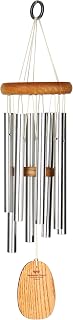 Woodstock Gregorian Soprano Wind Chimes 17" Silver - Soothing Medieval Tones for Garden, Patio, Outdoor Decor