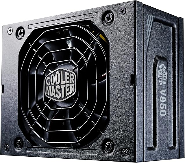 Cooler Master V850 SFX Gold, UK Plug - 850W 80 PLUS Gold, Fully Modular Power Supply Unit, SFF/mini-ITX PSU, Quiet 92mm FDB Fan, Semi-Fanless Mode, SFX-to-ATX Bracket, 10-Year Warranty - 850W