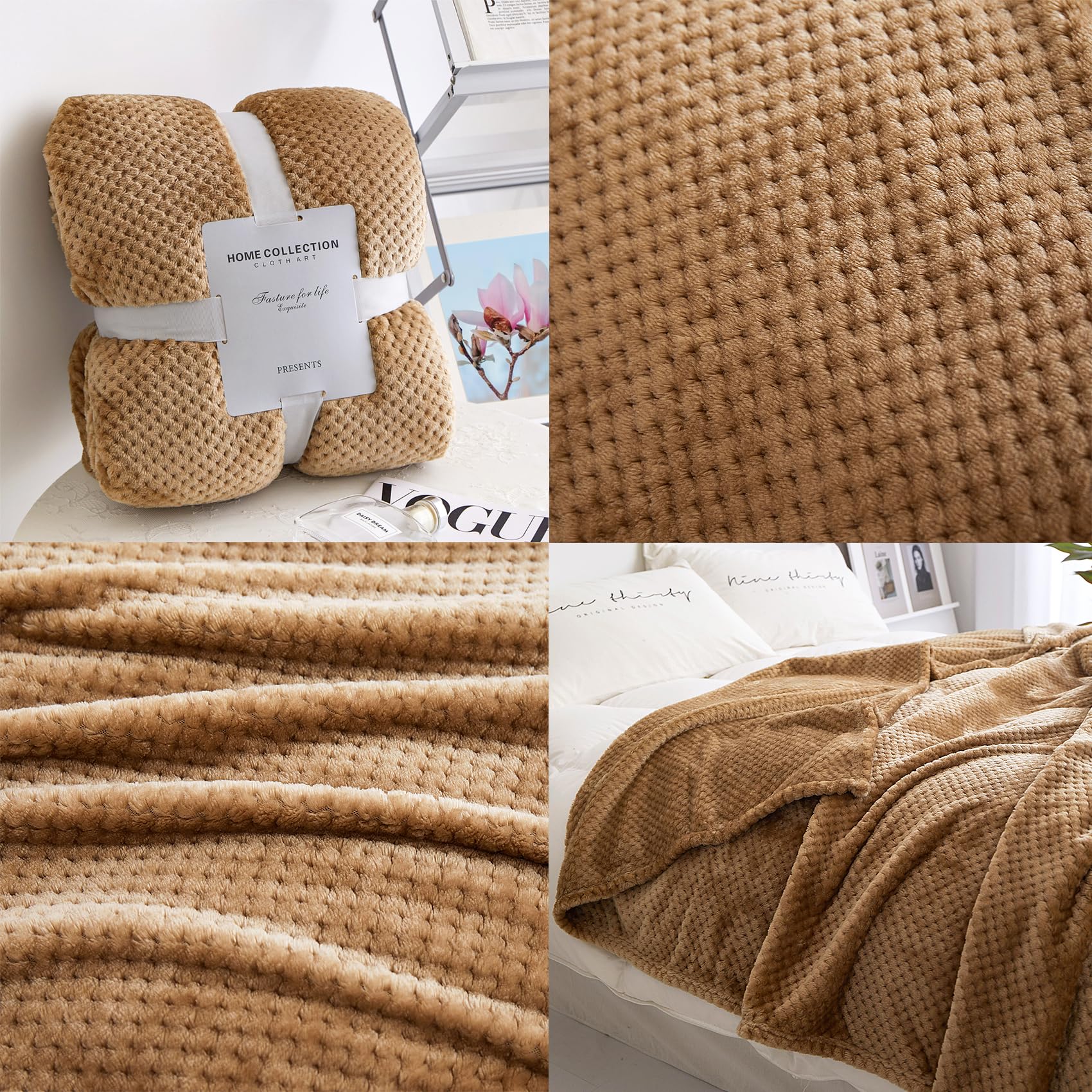 Coperta In Pile 150x200 Cm - Morbida E Leggera, Per Divano, Letto E Viaggi, Peso 900g - Foto 6