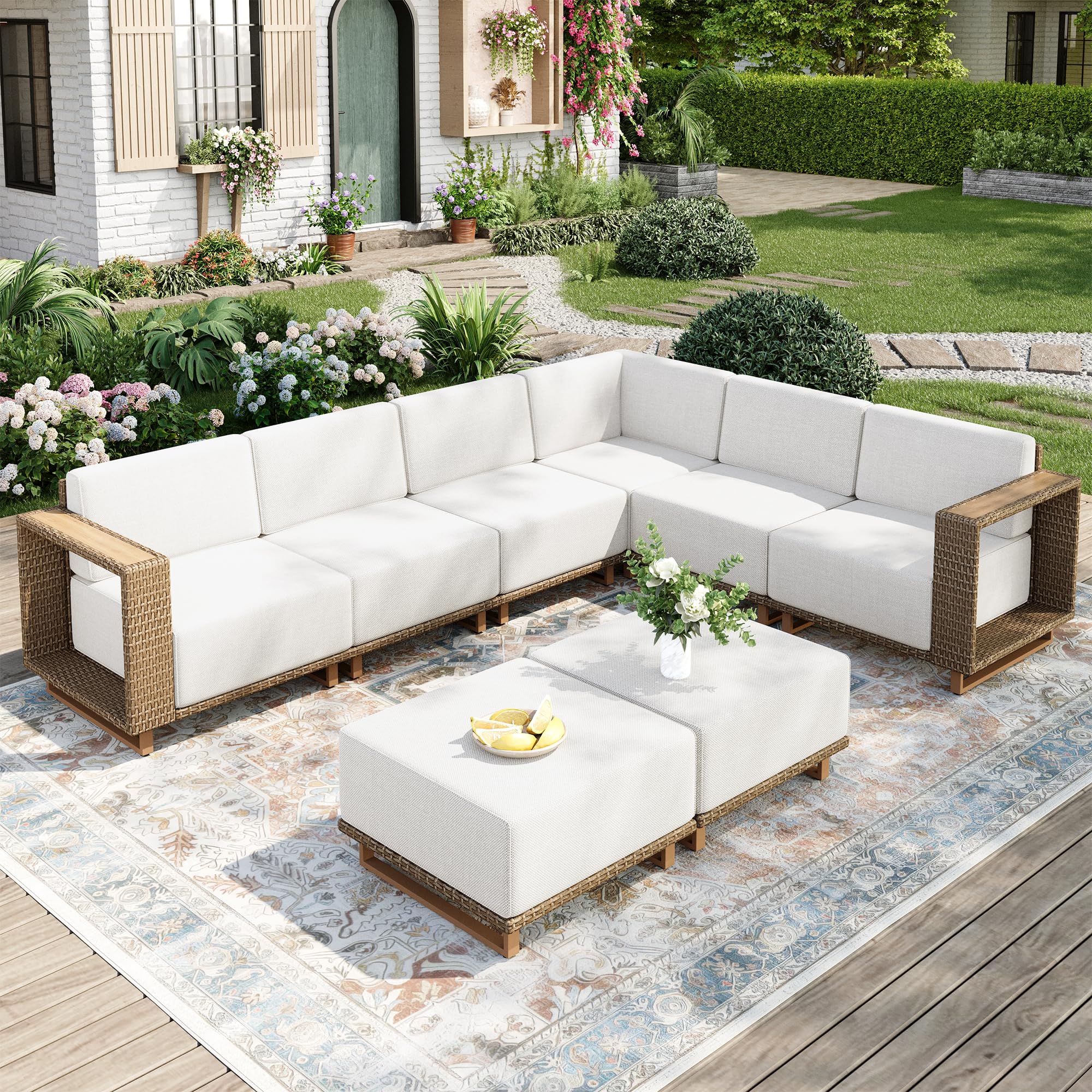 MIXPATIO 8 Pieces Outdoor Patio Furniture Set