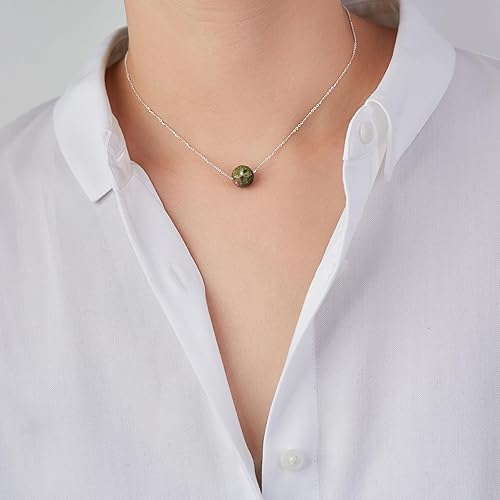 Miniatura 75 de Real Crystal Pendant Necklace Jewelry 925 Sterling Silver Chain Necklace for Women Dainty Birthstone Jewelry Necklace for Women Healing Chakra