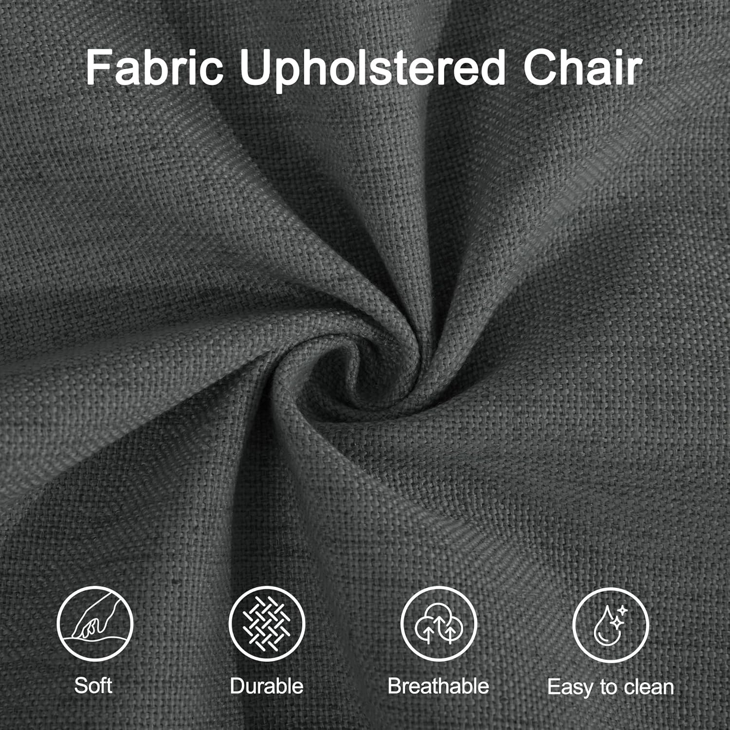 360° Swivel Accent Chair, Oversized Fabric Upholstered Armchair with High Back & Thick Cushion, Ergonomic Comfy Reading Lounge Chair, Sturdy Metal Base for Living Room Bedroom, Grey