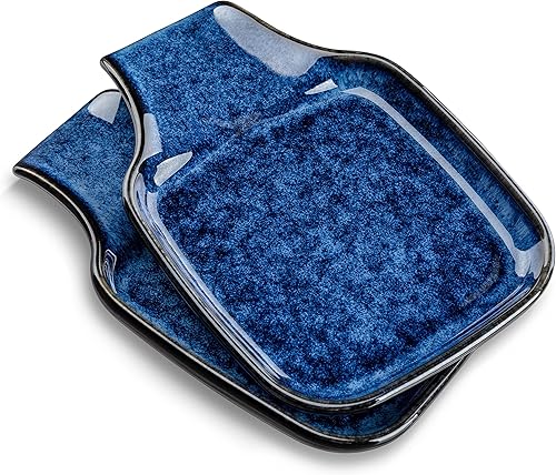 vancasso Soporte de cuchara Stern para cocina, soporte de cuchara cuadrado de cerámica para encimera, soporte de utensilios resistente al calor para