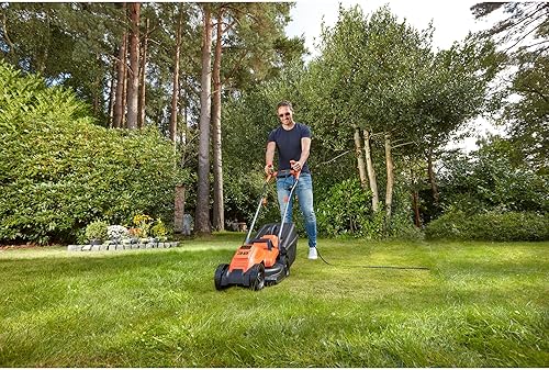 Black + Decker bemw451bh-qs Wired Lawnmower 3 Height 32 cm, 1200 Watt, Orange - 3