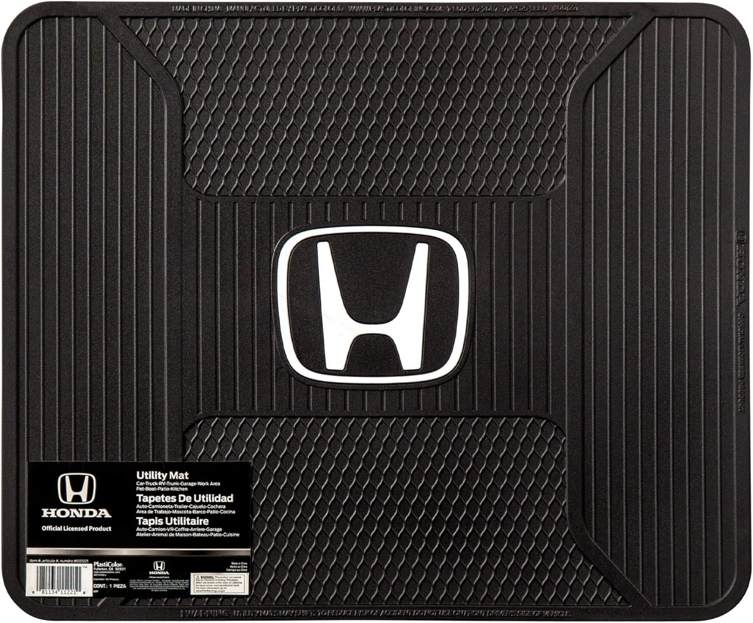 Plasticolor Elite 4 Piece Front and Rear Floor Mats for Car Truck and SUV Compatible with Honda Vehciles