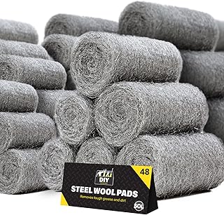 48pk Steel Wool Mice | Wire Wool Mice Grade 0 Steel Wool for Cleaning & Closing Small Holes Fine Wire Wool Rats Roll | Wire Wool 0 Wire Wool for Wood Wire Wool For Metal Fine Steel Wool Rodent Control
