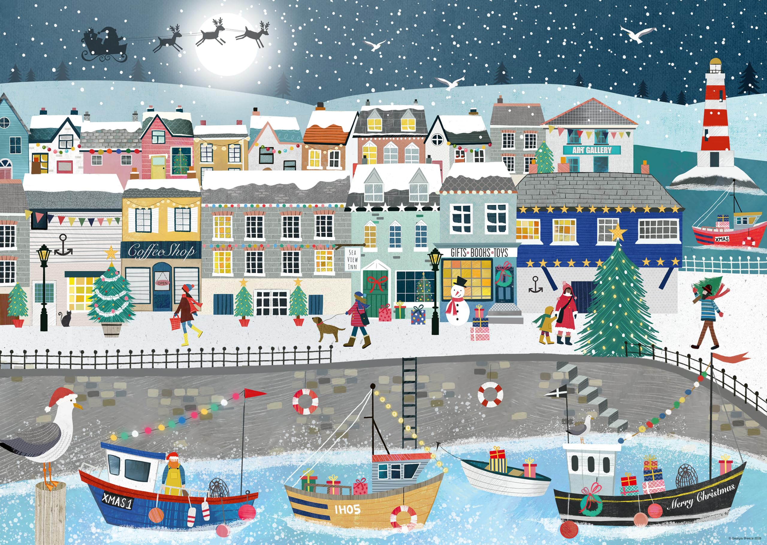 Ravensburger, Coastal Christmas Jigsaw, Jigsaws & Puzzles, Family, Gift