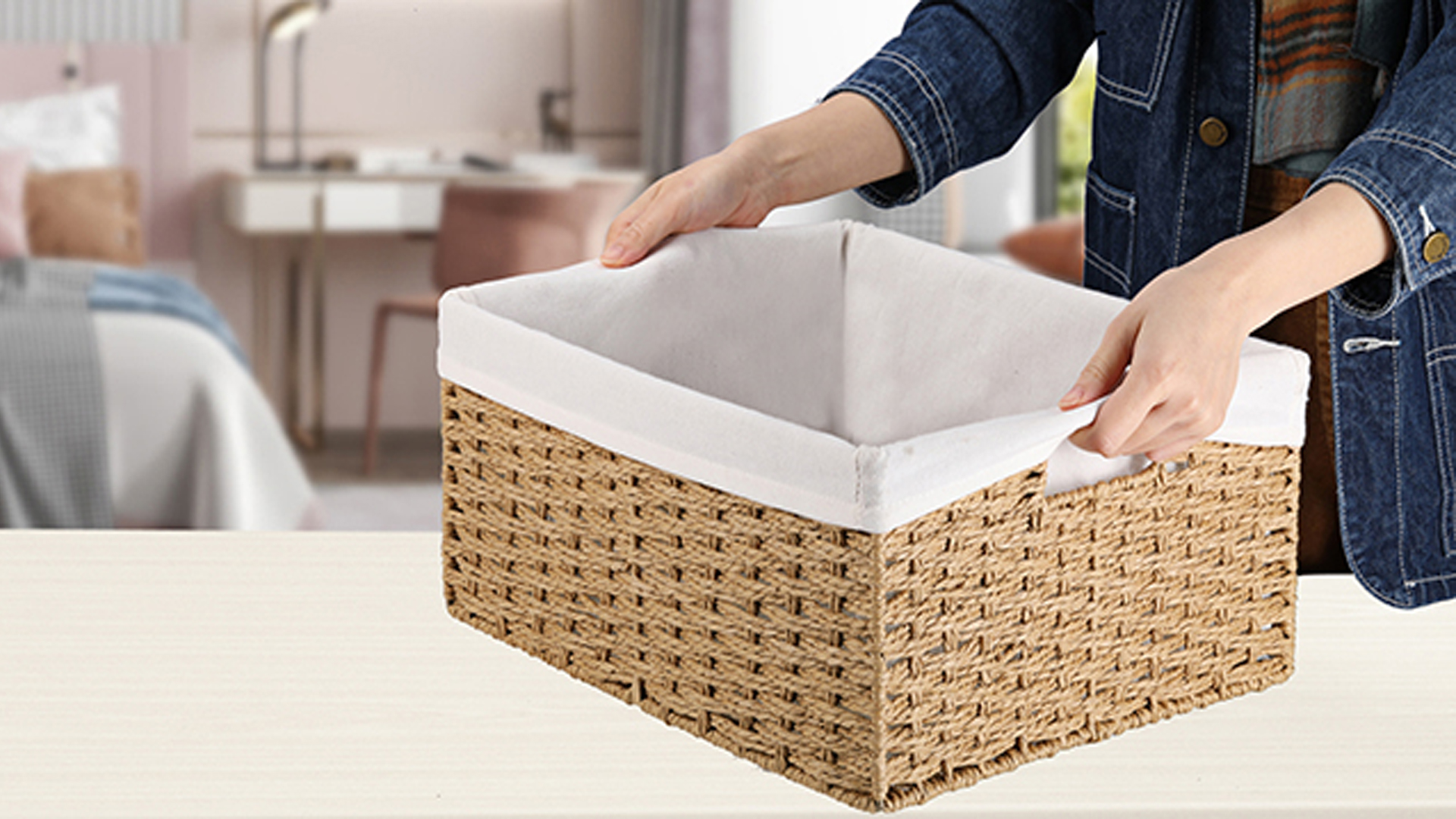 Amazon.com: Vagusicc Wicker Basket, Set of 3 Hand-woven Storage