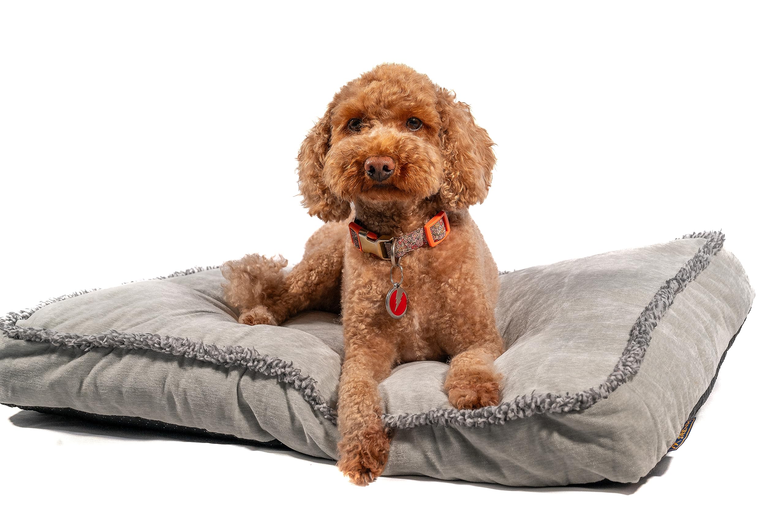 GRENIX Dog Bed – Medium Beds UltraSoft Fluffy and Warm – Comfortable and Calming Crate Mattress for Pets – Washable Deluxe Plush Dog Mat with Removable Cover, Grey (86x57x8cm)