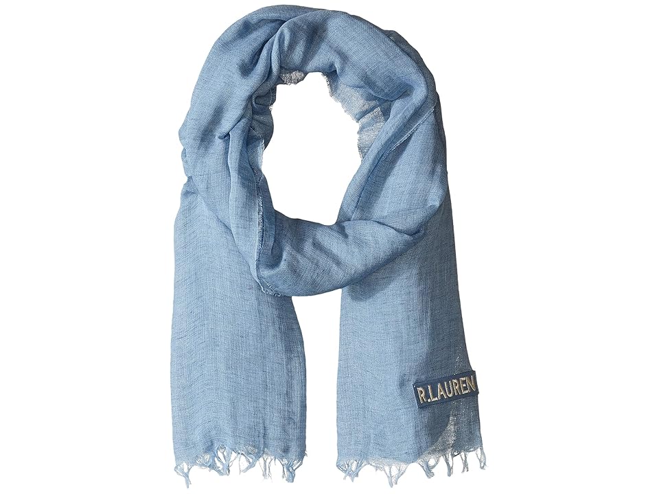

Polo Ralph Lauren Linen Delave Scarf (Chambray) Scarves, White