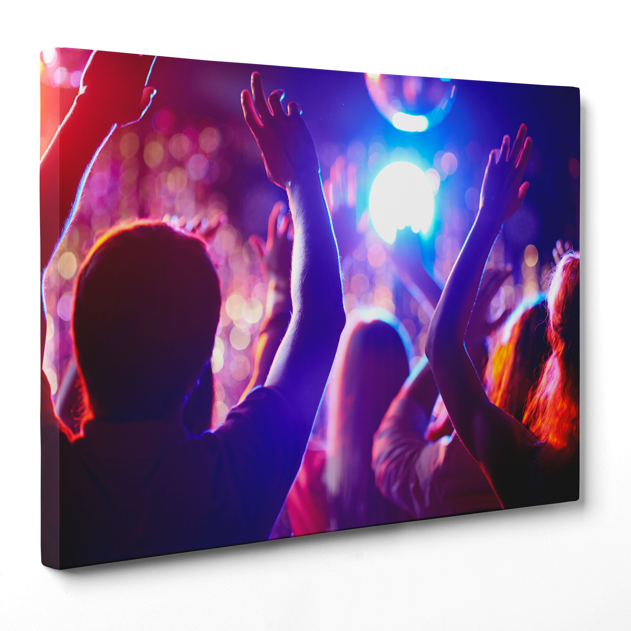 Quadro su Tela Canvas - INTELAIATO - Pronto da Appendere - Concerto Live - Deejay DJ - 70x100cm - Senza Cornice - (cod.2538)