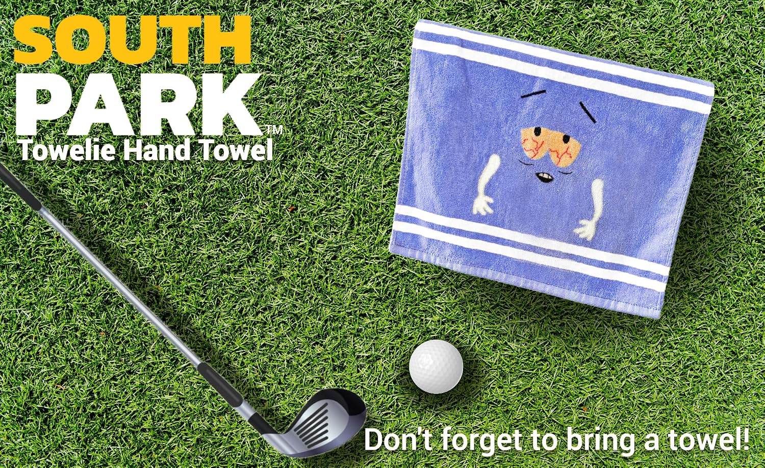 South Park Towel | Towelie Hand Towel | Southpark Beach Towel Small | Wanna Get High Gift | 23x13.5 Inches | Officially Licensed