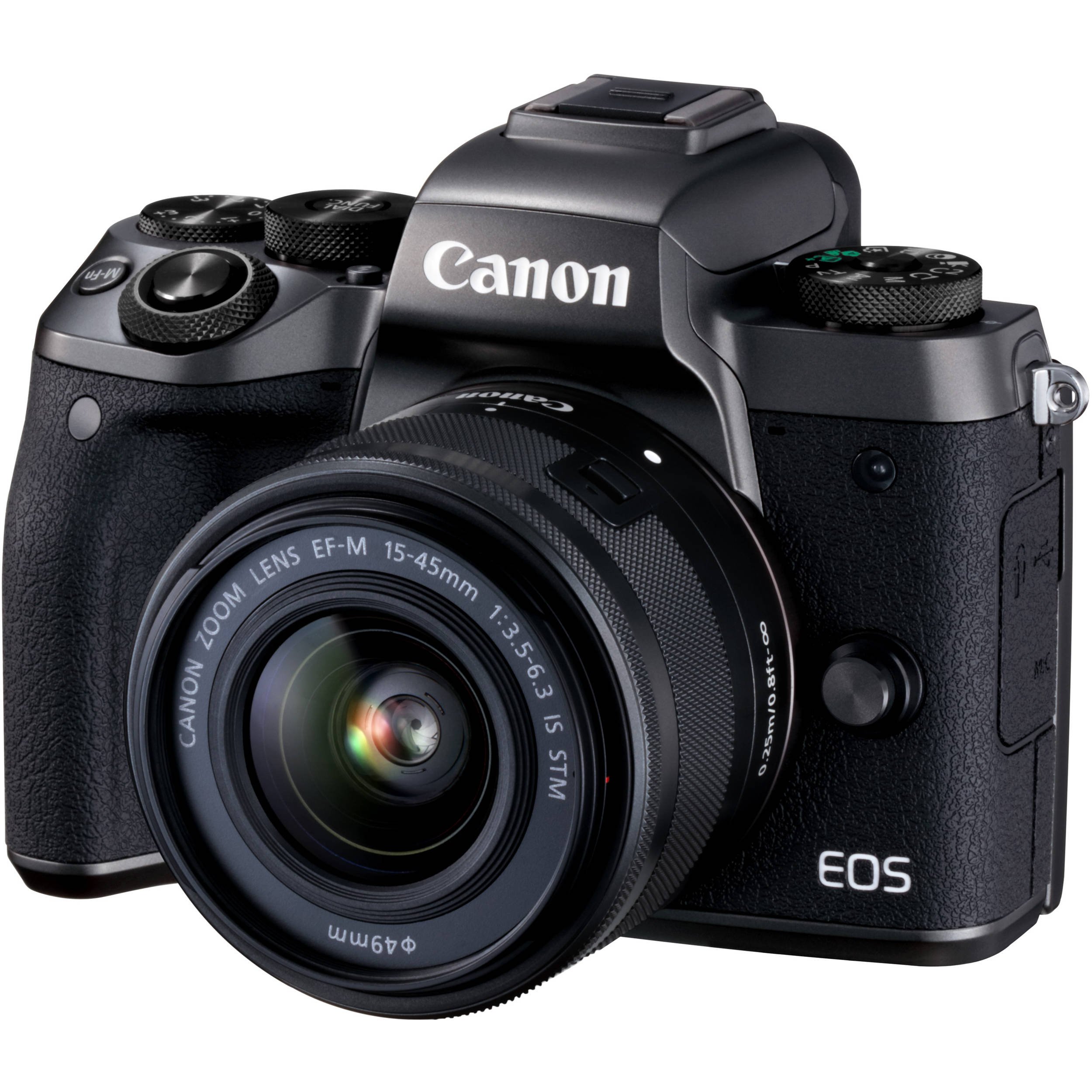 Canon EOS M5 Fotocamera Digitale Mirrorless, Obiettivo EF-M 15-45mm, f/3.5-6.3 IS STM, Nero [Versione Canon Pass Italia]