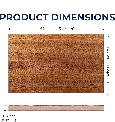 Miniatura 2 de Caoba  0.18 pulgadas, 12 x 19 pulgadas, acabado premium de dos caras con núcleo de MDF, listo para Glowforge  Nuez, cereza, arce, roble rojo, roble