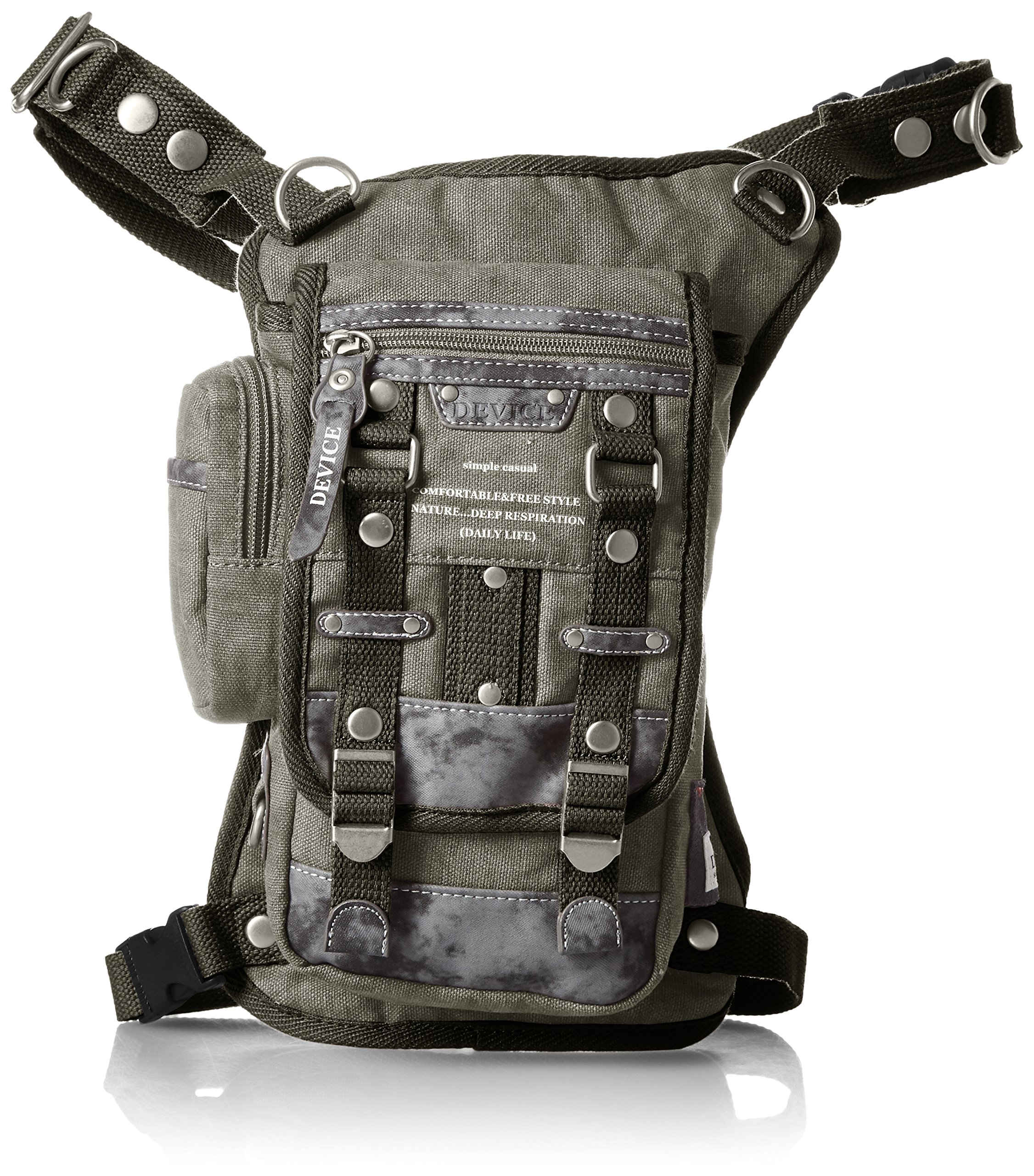 DEVICE Haze3 2way レッグポーチ -カーキ