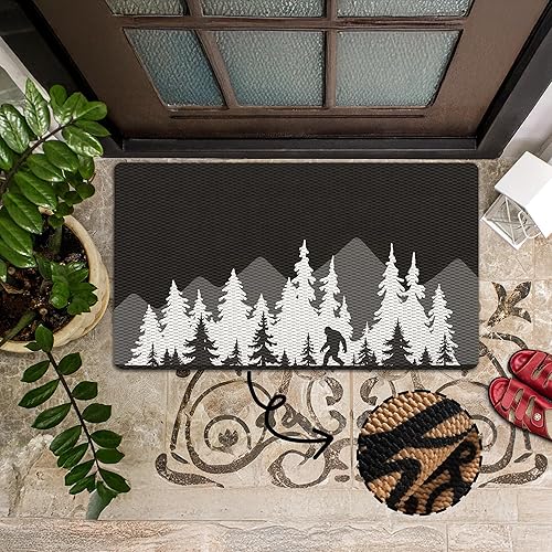 Miniatura 124 de Tapete divertido para puerta de campamento de 17 x 30 pulgadas, regalos de campamento para mujeres, alfombras de cámper para interior, alfombra