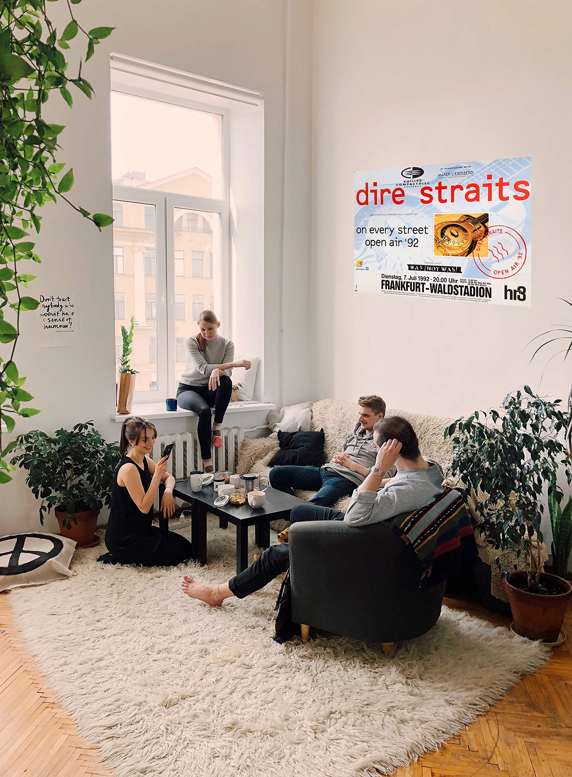Premium Poster/Plakat | DIN A1 | Wanddeko | Live Konzert Veranstaltung » Dire Straits - On Everey Street, Frankfurt 1992 «