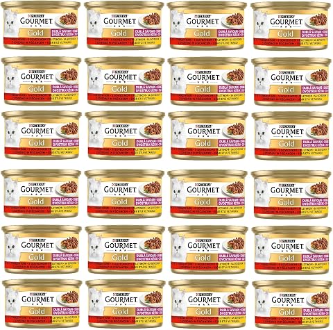 Gourmet Gold Çifte Lezzet Sığır Etli & Tavuklu Yaş Kedi Maması (24 x 85 gr)