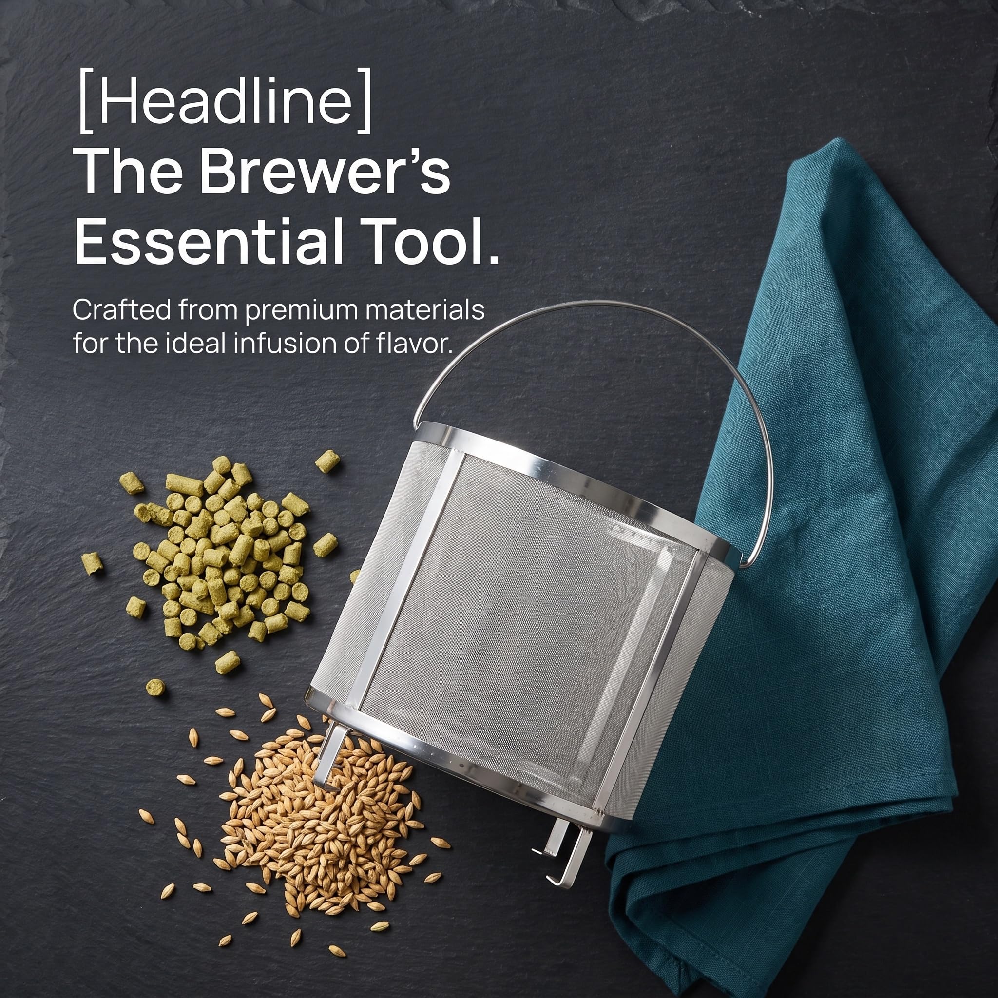 Passoire À Bière Robuste Pour Brassage Amateur, Panier À Grains Réutilisable Et Antirouille, Idéale Pour Les Fêtes Danniversaire Et De Noël. Filtre À Houblon.
