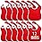 Toppy Toddler - 12 pcs Red Large Waterproof Baby Bibs for 1-4 years old - Lightweight, Soft & Durable Fabric Bibs with Snap Buttons for Girls and Boys, Dryer safe and Easy to Clean