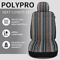 Vista 3 de Fundas de Asiento de Automóvil Baja Saddle Blanket Juego Delantero con Almohadillas para Cinturón de Seguridad, Fundas de Asiento Lavables