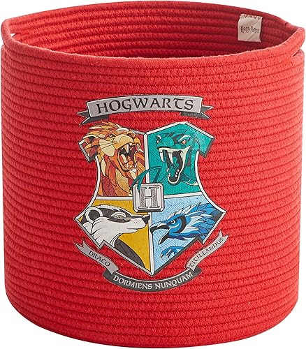 Idea Nuova Harry Potter Hogwarts - Organizador de almacenamiento de cuerda, 13 pulgadas de alto x 13 pulgadas de ancho