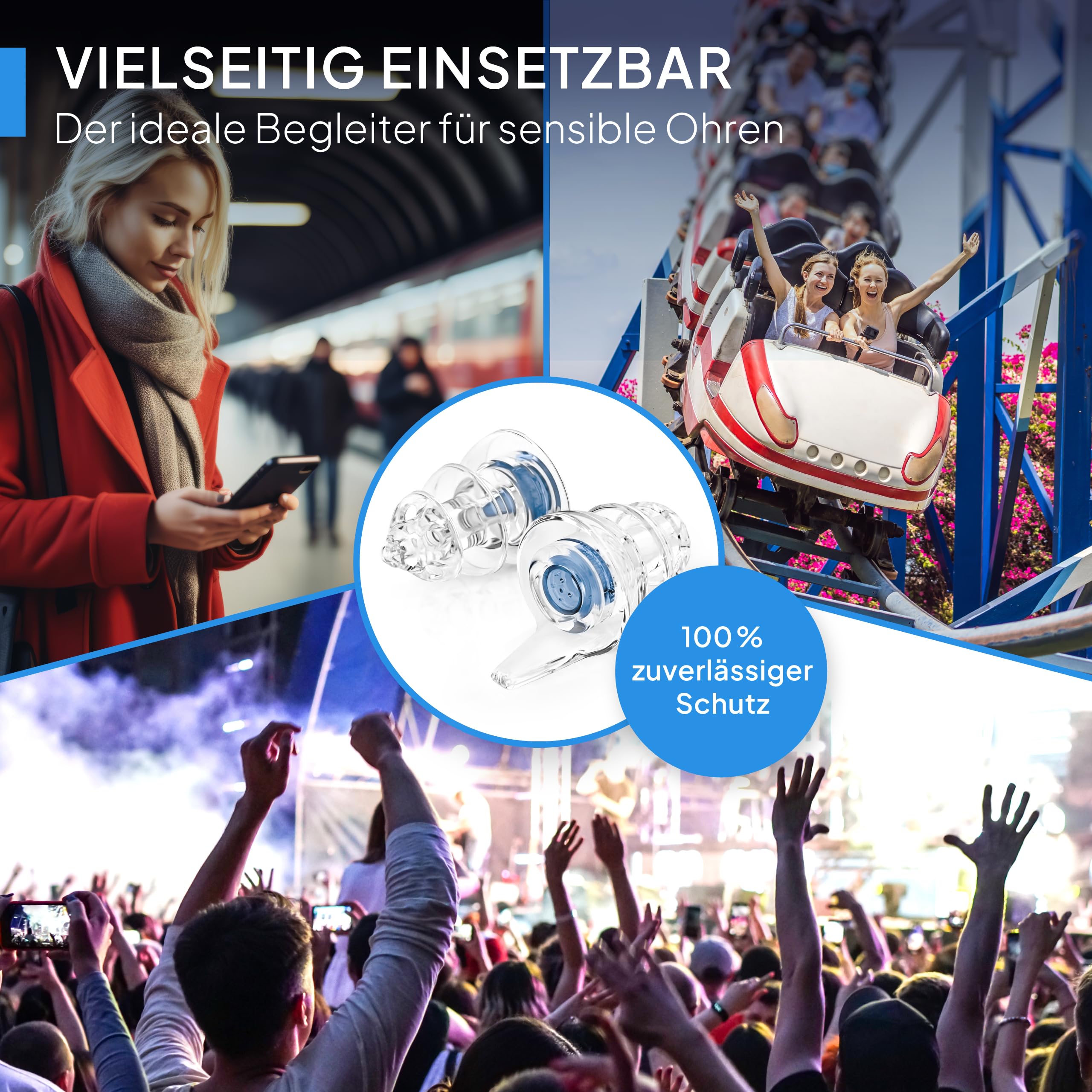 Senner MusicPro Soft Ohrstöpsel – Gehörschutz für Konzert, Festival & Musik – In Ear, transparent, lärmschützend