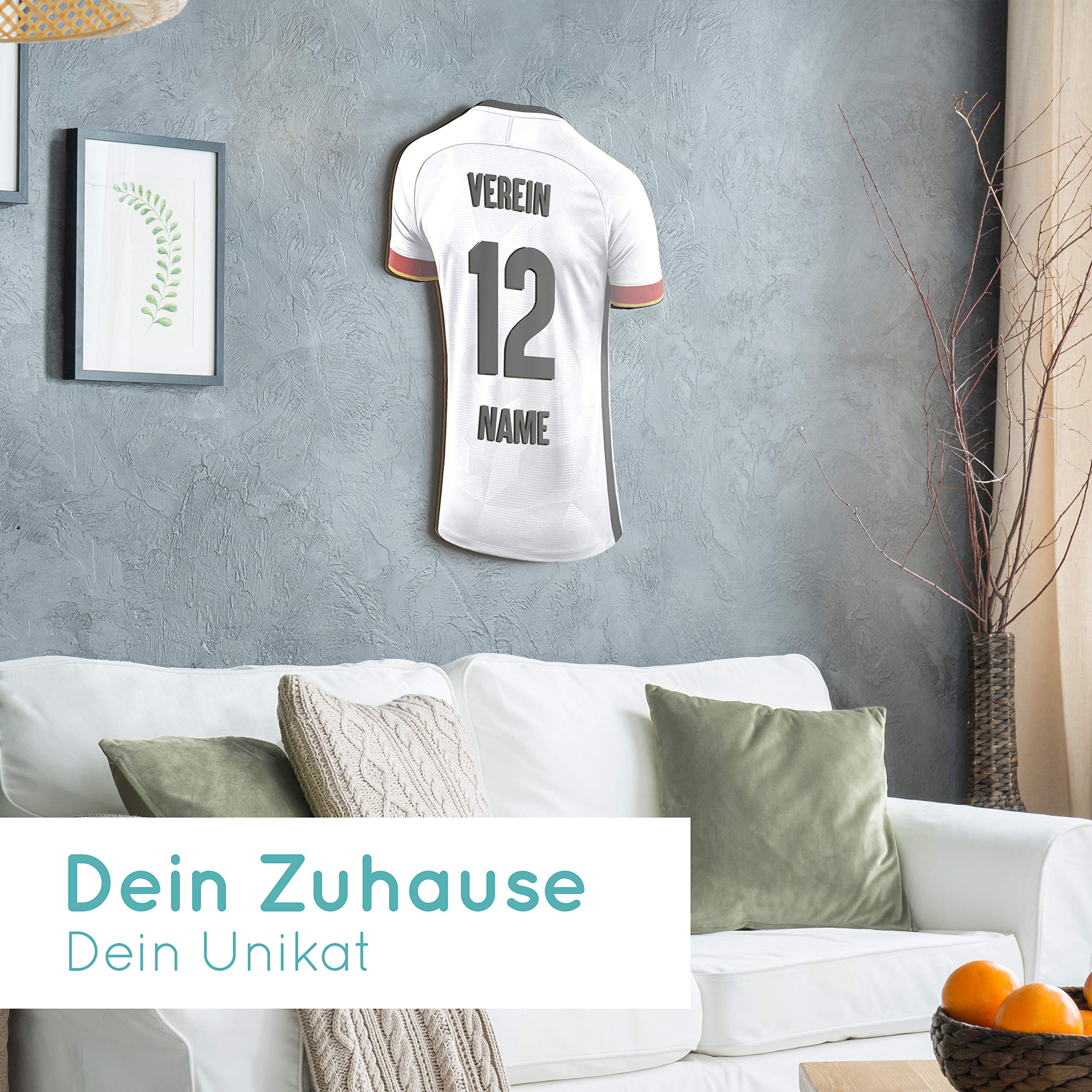 Elbeffekt Trikotlampe für Deutschland Fans aus Holz - personalisierbares Geschenk - schenke dein individuellen Deutschland Fanartikel aus Echtholz