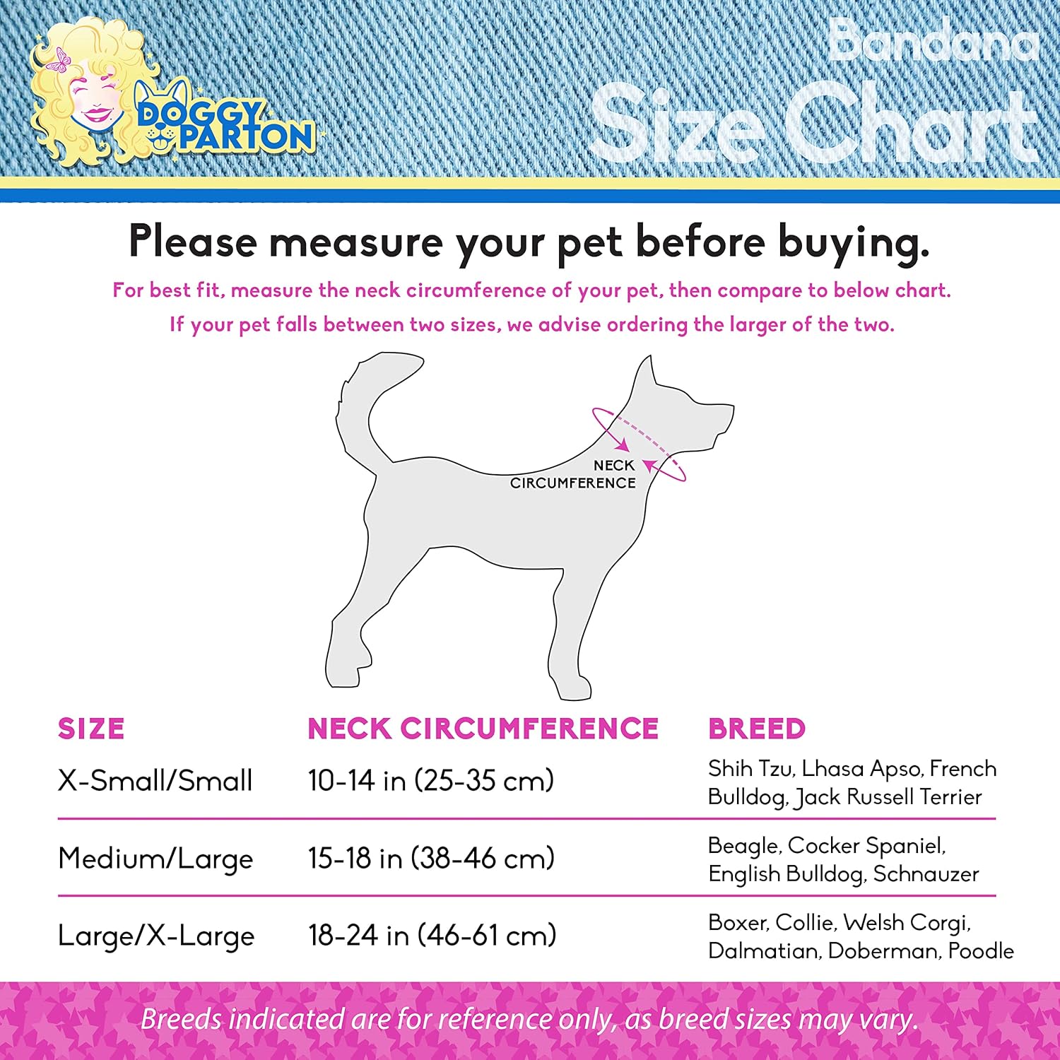 Doggy Parton Blue Printed Denim & Gingham Print Bandana for Pets, Medium/Large (22120720) : Pet Supplies