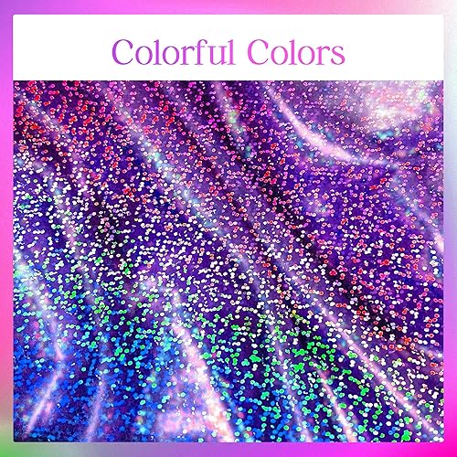 Miniatura 7 de 4 manteles holográficos con láser color morado iridiscencia brillante de 40 x 108 pulgadas, manteles rectangulares desechables de papel de aluminio