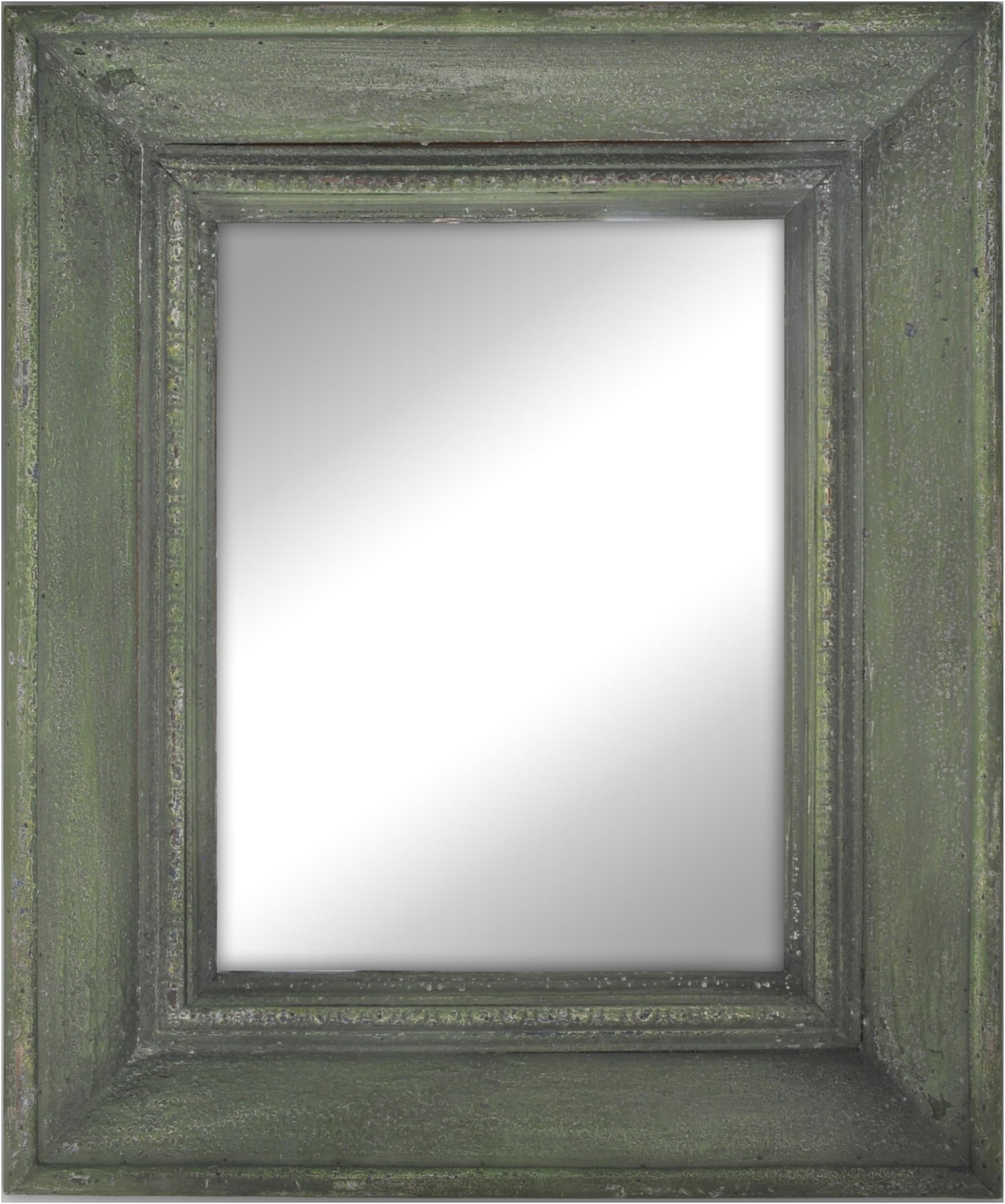 Weathered Wooden Framed Mirror (Garden Green)