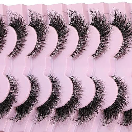 Miniatura 7 de Pestañas de aspecto natural, banda transparente, ojo de gato, pestañas postizas zanlufly esponjosas de visón de zorro, pestañas onduladas de ojos de