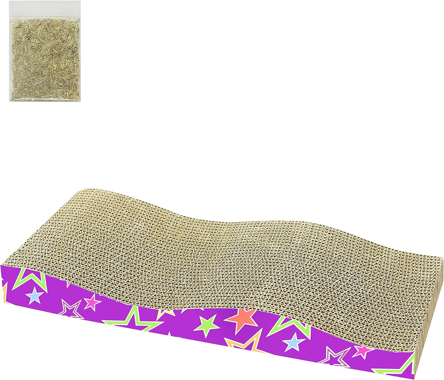 HN HAIINAA Durable Cat Scratchers for Indoor Cats,Curved Cat Scratcher Cardboard with Cat Nip,Cat Scratch Pad