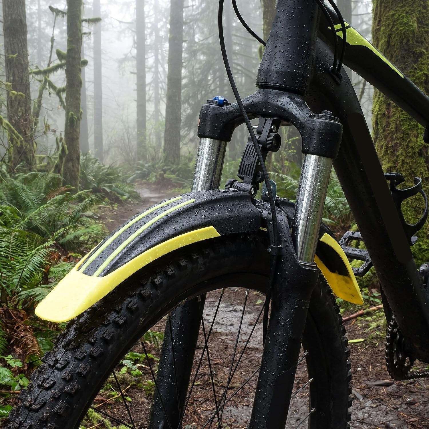 YARNOW 2pcs Bicycle Mud Fender Kit, Front and Rear Mud Guards Set for Mountain Bike, Anti-Splash Shield for Commuting and Trail Cycling Enthusiasts