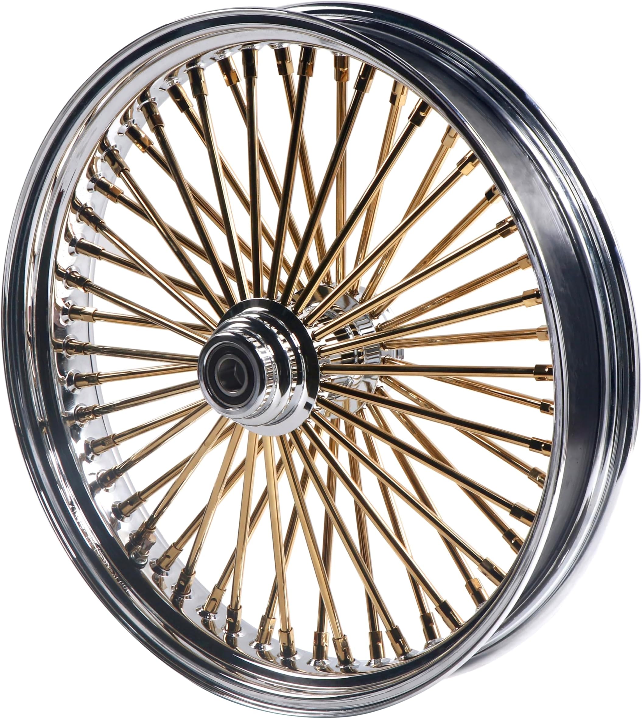 FatFlex Front Wheel for Harley Softail 21” x 3.5” Gold Fat Spokes