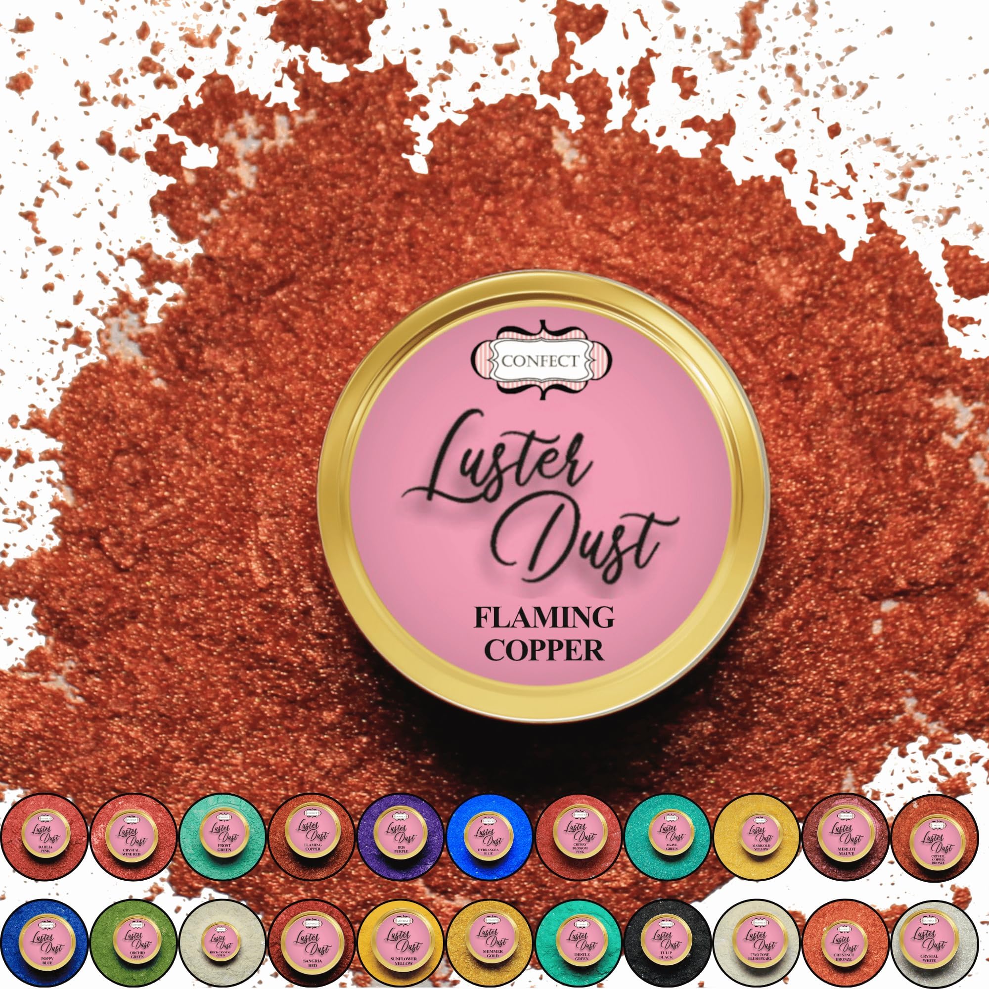Confect - Luster Color Dust - Flaming Copper - 5Gms