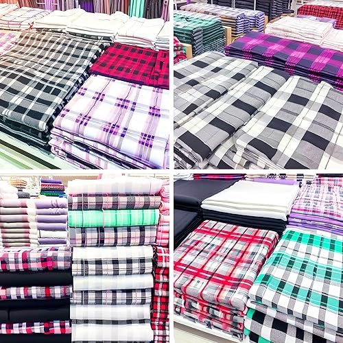 Miniatura 7 de Barcelonetta  Tela de franela de algodón  100% algodón  60 pulgadas de ancho  acolchado, manta, costura, pijama, camisa  Tela, sólido (blanco, 5