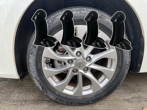 4 tapas de vástago de válvula de neumático de broma, divertidas cubiertas herméticas a prueba de polvo, cubierta de vástago de válvula antioxidante,