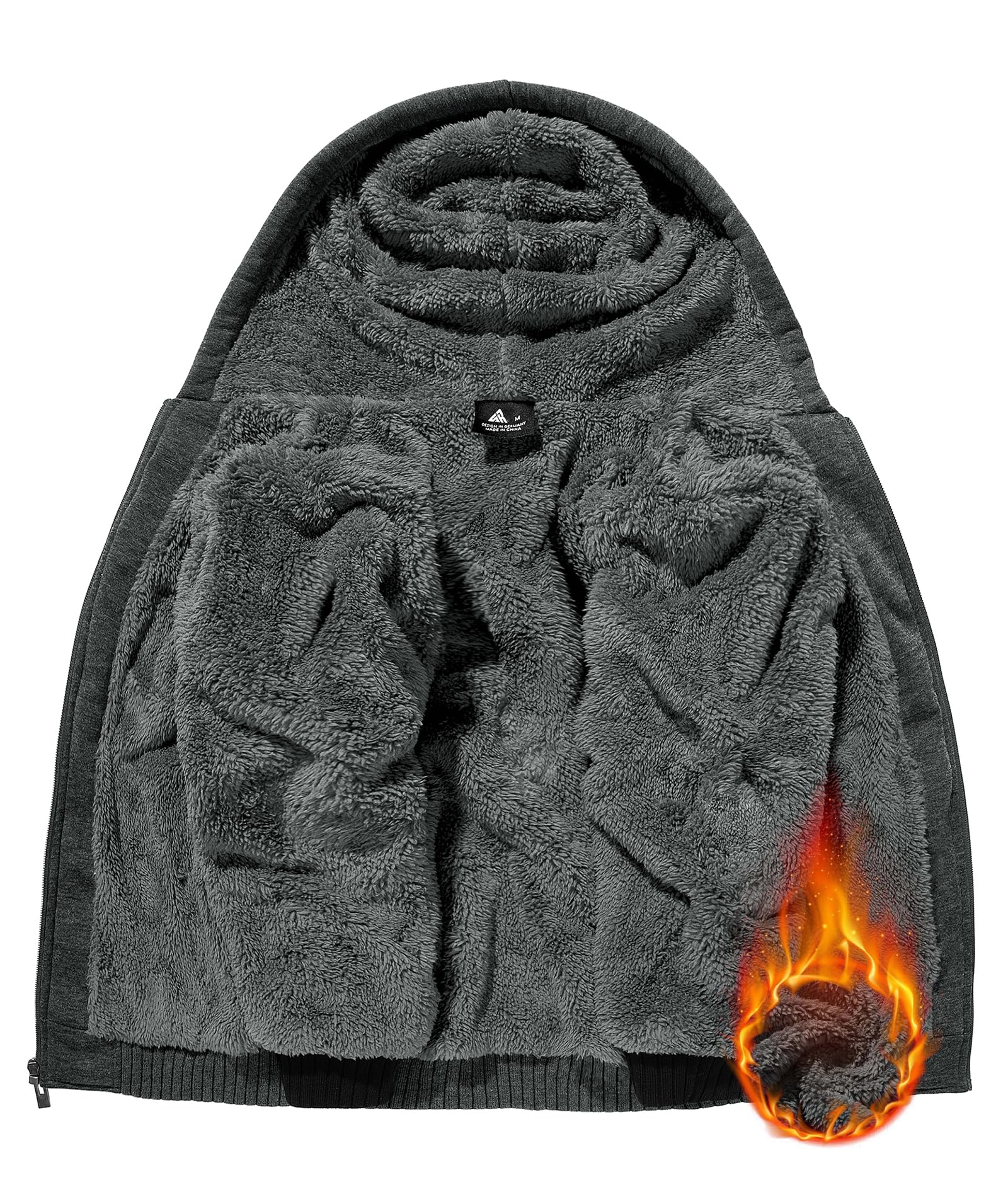 SwissWell Sudadera Niños con Capucha Chaqueta Niños Cálida Forro Polar Sudaderas Otoño Invierno con Cremallera Ourdoor Hoodie