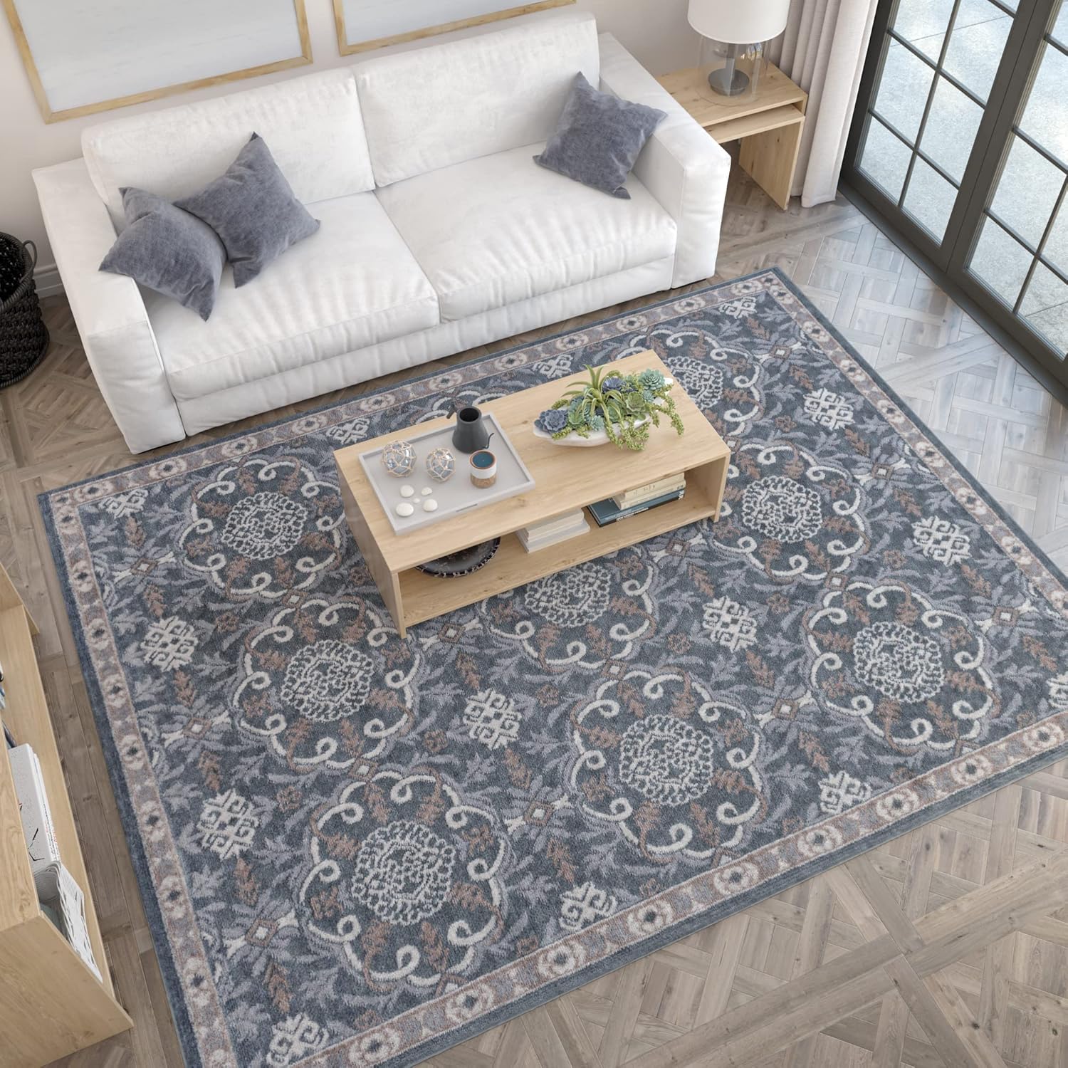 Universal Rugs Izel Mat Scatter Rug, 2' x 3', Gray