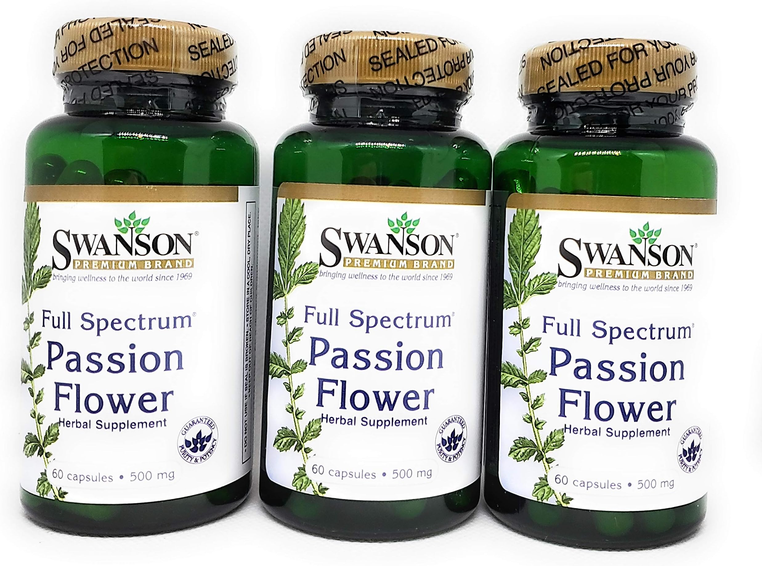 Full-Spectrum Passion Flower 500 mg 60 Caps by Swanson Premium (3)