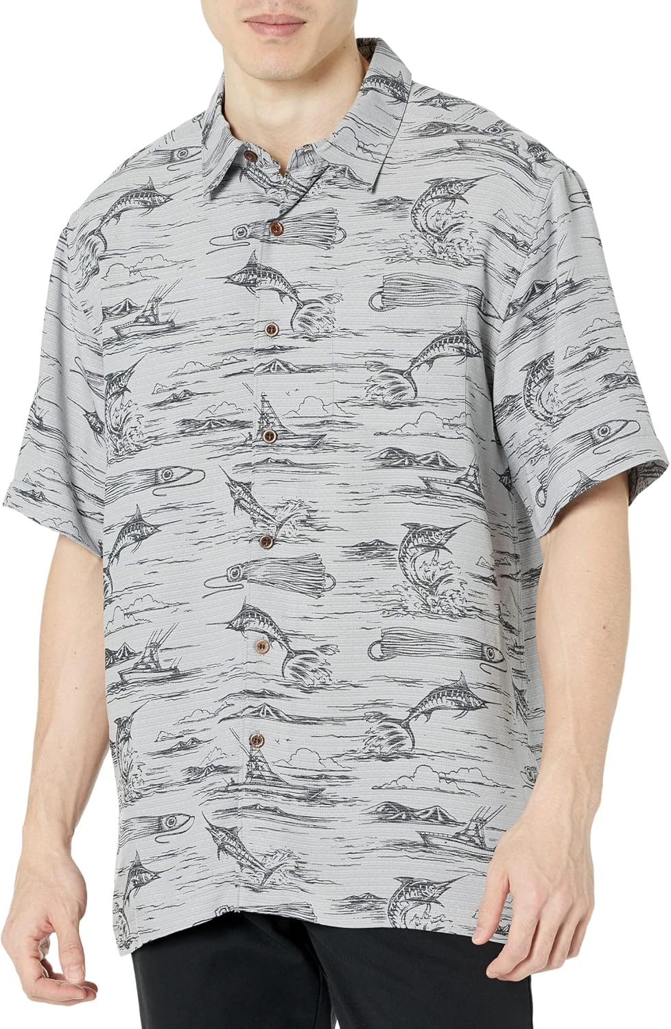 Quiksilver Men's Marlin Jig Button Up Floral Collared Shirt